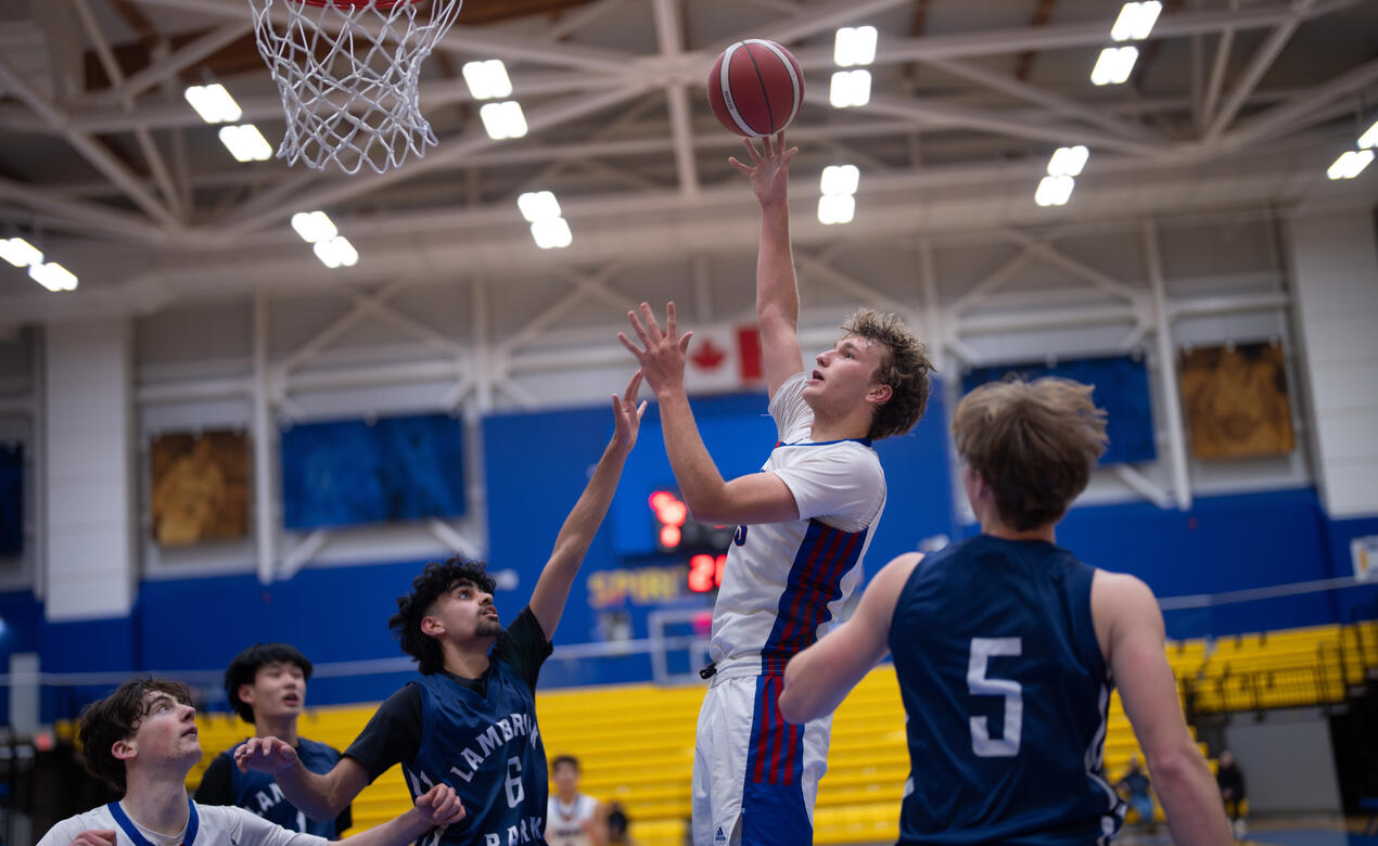 Senior Boys Basketball action photo