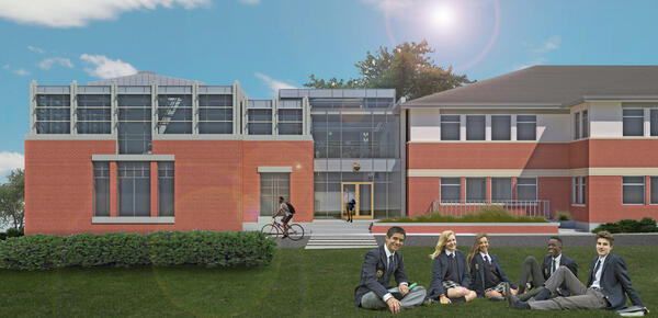 An image showing the addition to Middle School