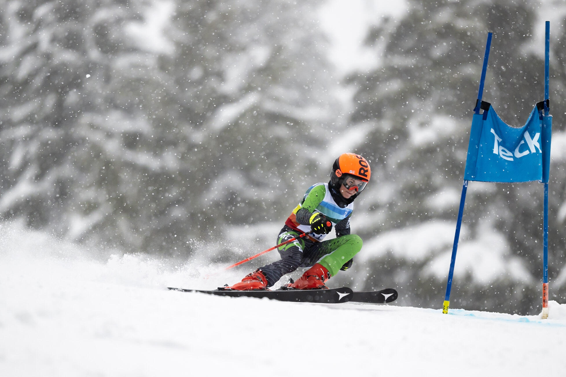 Middle School alpine skier West D.